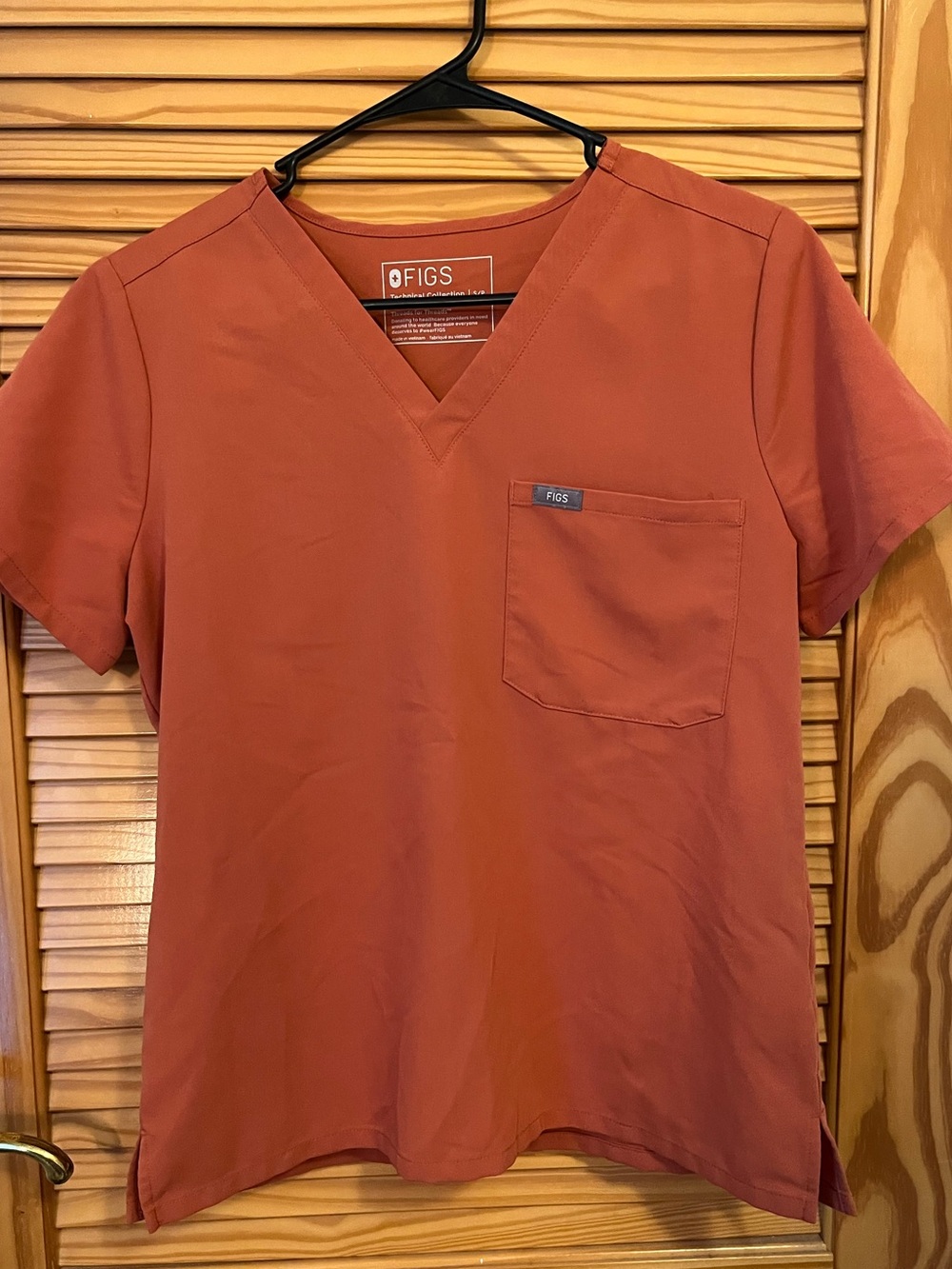 FIGS Terracotta Catarina Scrub Top - Petite Sizing